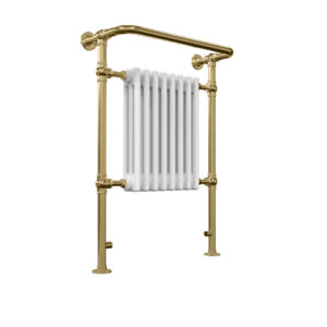 Thomas Crapper Column Radiator Polished Brass