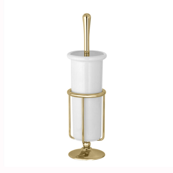 Thomas Crapper Elegant Free Standing Toilet Brush Polished Brass