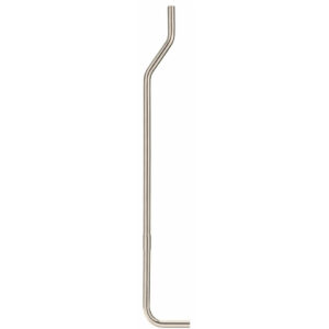High Level Flush Pipe and Clips Nickel Plated
