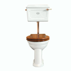 Thomas Crapper Low-level WC Set White - Polished Brass