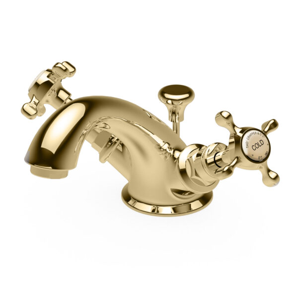 Marlborough Monobloc Basin Mixer Polished Brass