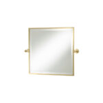 Thomas Crapper Classical Square Tilt Mirror Polished Brass