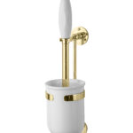 Thomas Crapper Classical Wall-Mounted Toilet Brush Polished Brass