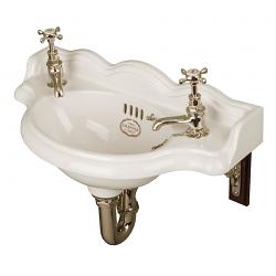 Marlborough Two Tap Hole Cloakroom Basin - Antique White