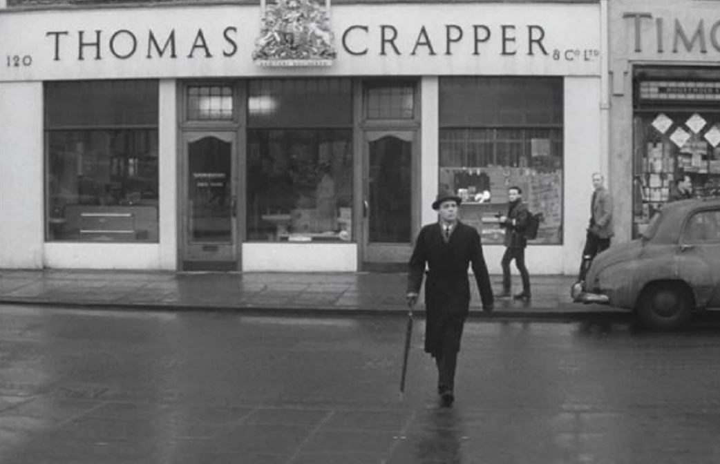 Thomas Crapper store and Dirk Bogarde