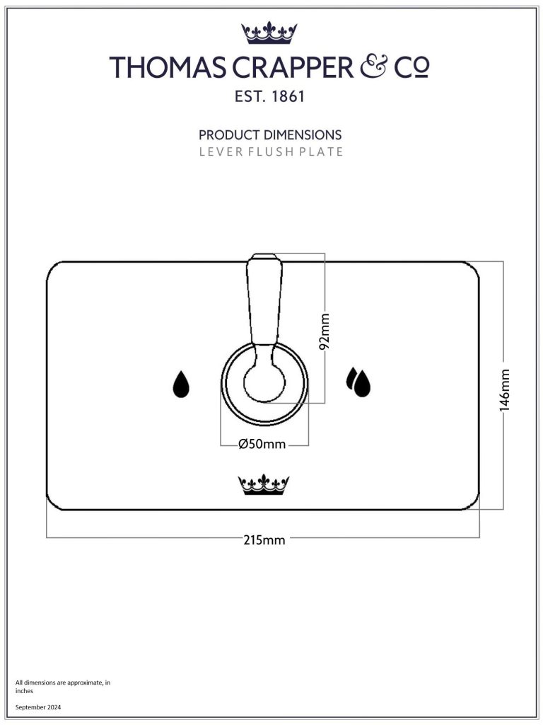 Low level flush plate dimensions